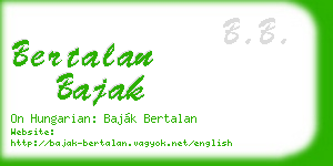 bertalan bajak business card